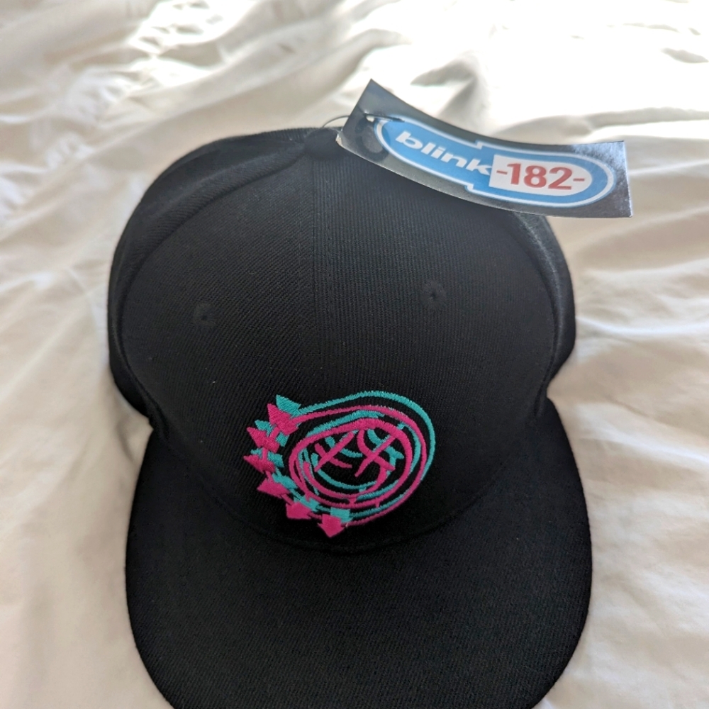 Blink 182 black baseball hat cap double six arrows NEW